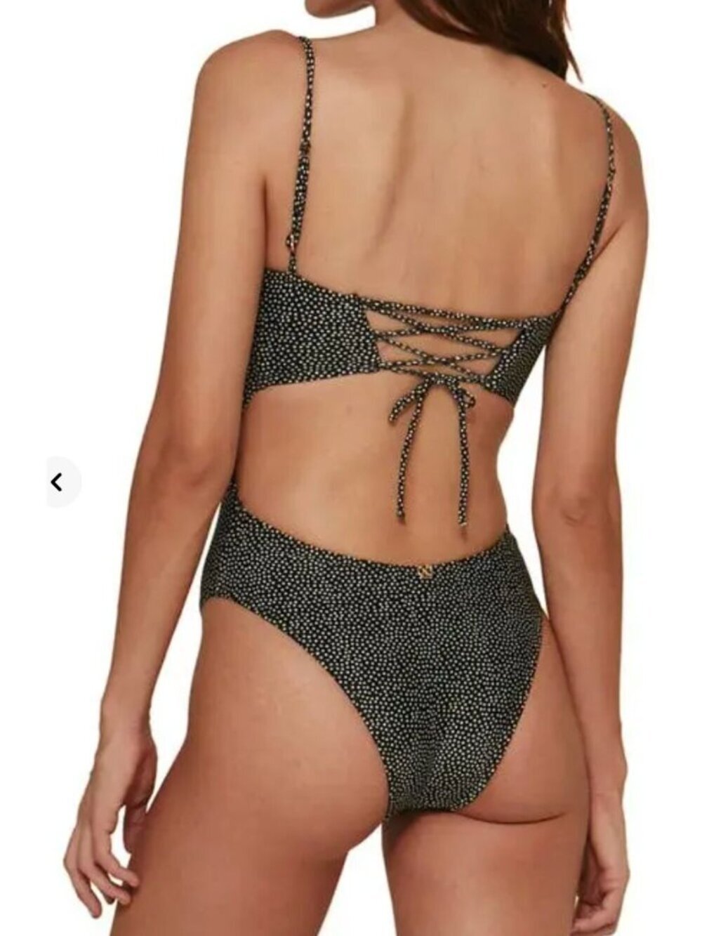New Vix Paula Hermanny Women's Size M B&W dotted Dion Corsage One-Piece Swimsuit - Picture 8 of 16